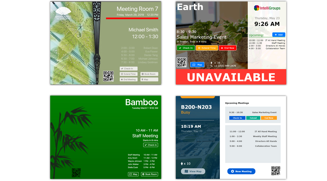 Room Display Unit theme examples